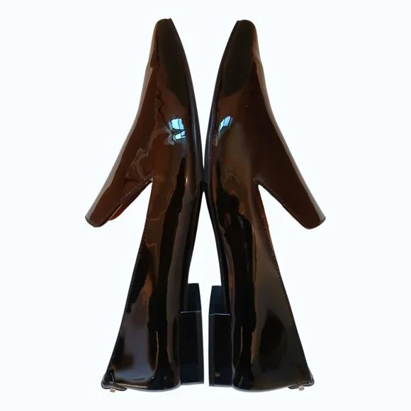 CALVIN KLEIN Elegant Black Patent Leather Loafers - Like New - Picture 10 of 12